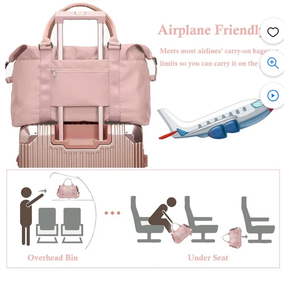 Weekender Bag in Pink, New - Picture 4 of 7